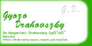 gyozo drahovszky business card